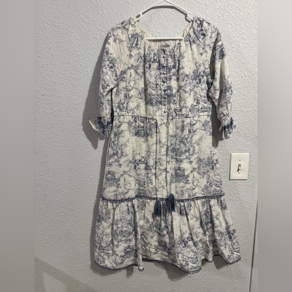Dainty Jewells Blue and White Dress